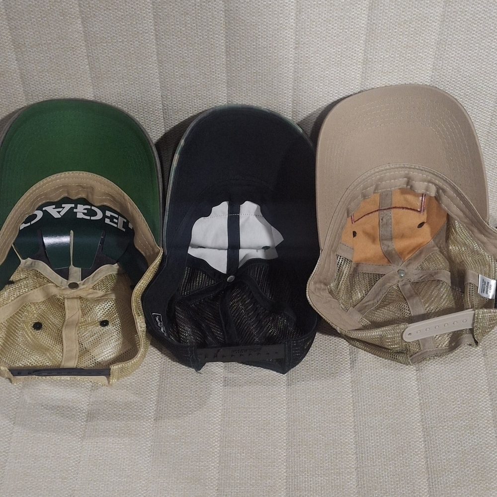 Set  of 3 Trucker Caps Snap Back   Smoke Free Home - Picture 4 of 5